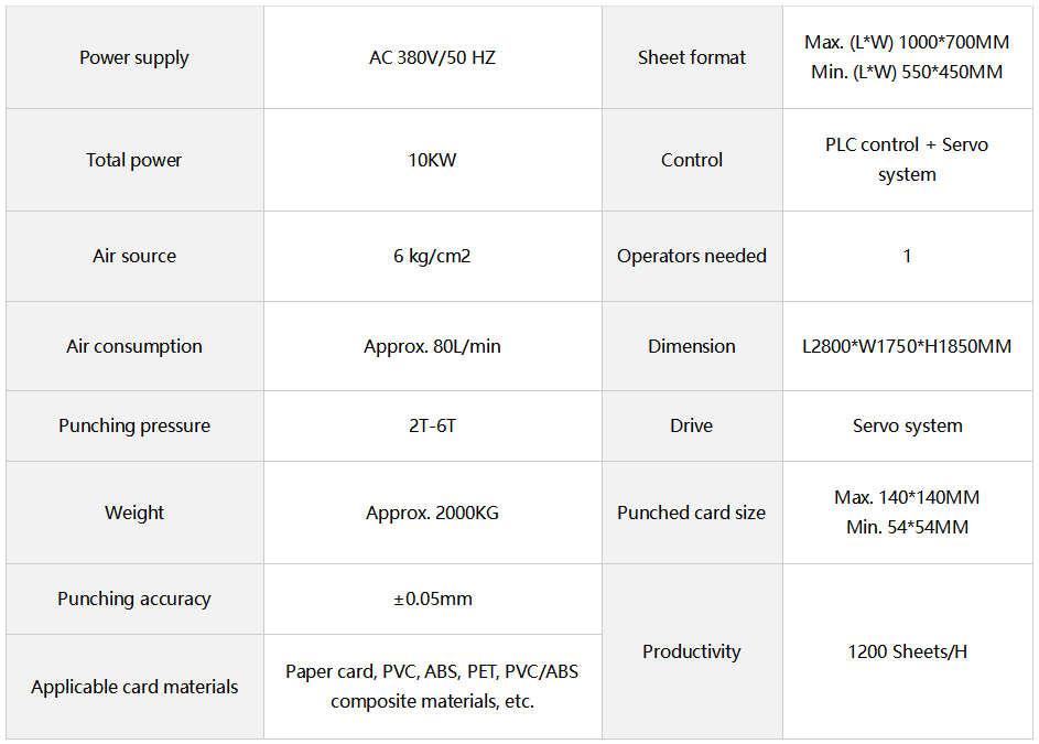 Star card die-cutting machine