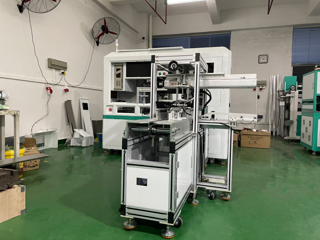 Factory production of card punching machine scene shooting