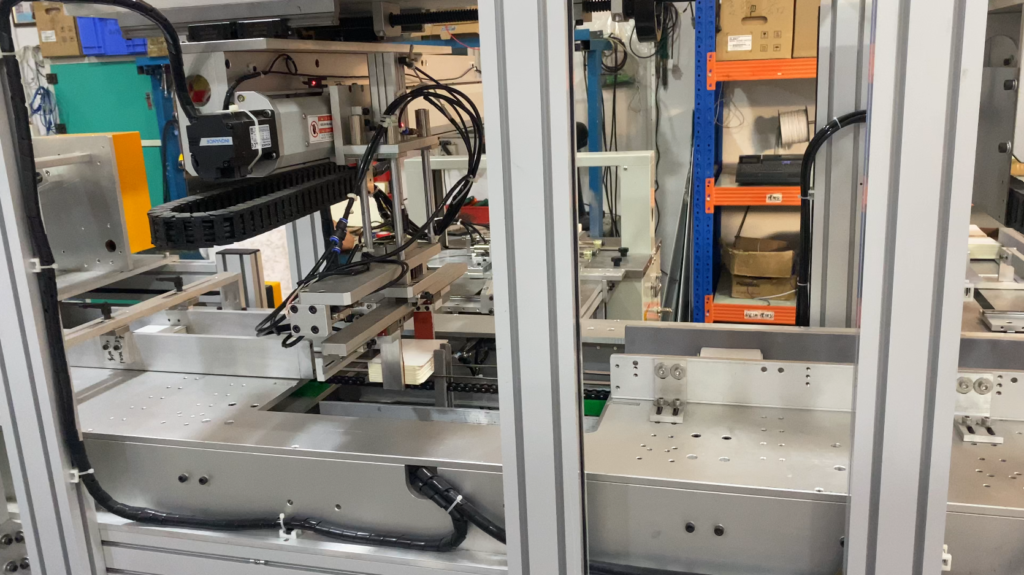 Real shooting of card punching machine factory