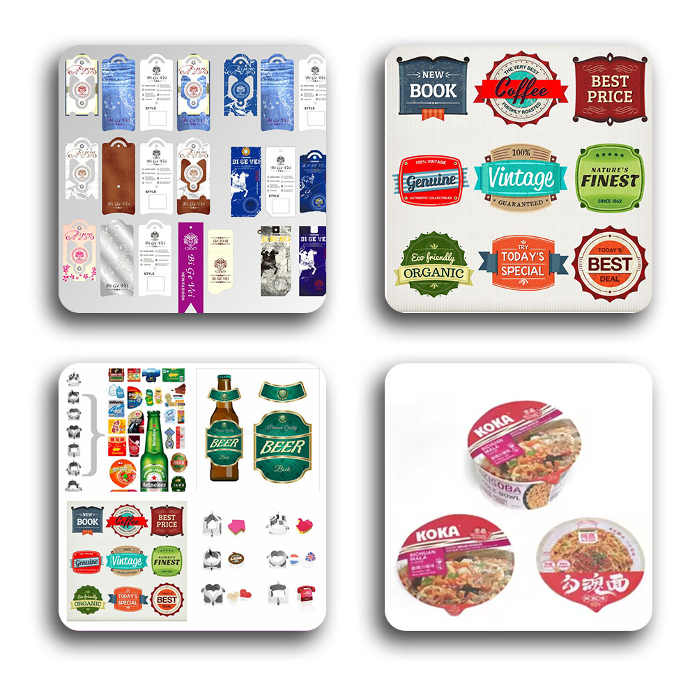 Part of the card products produced by the equipment