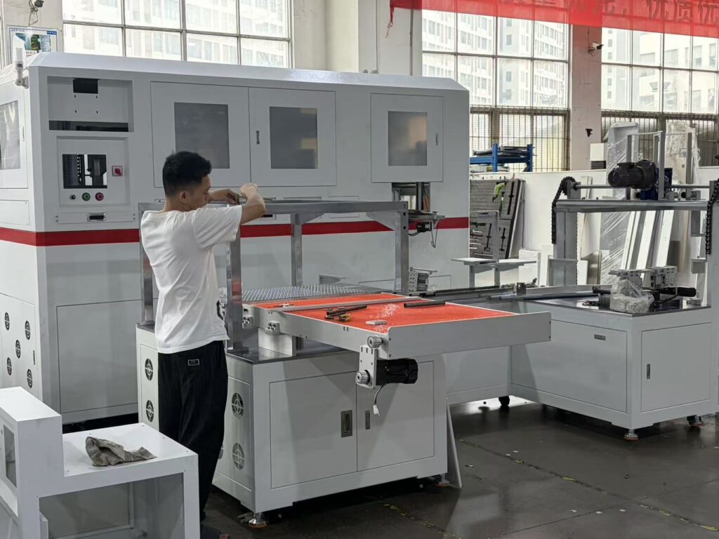 Real photos of card punching machine maintenance
